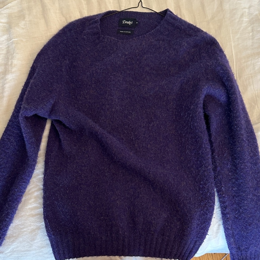 Drakes Purple Crewneck Sweater